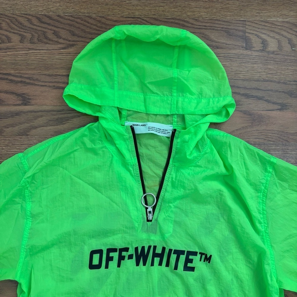Off-White neon green windbreaker jacket & fanny pack - Picture 2 of 8